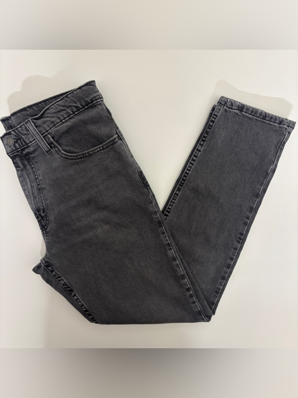 Levi’s 512 Slim Taper Jeans 32x30 Gray Black Wash Stretch Denim
